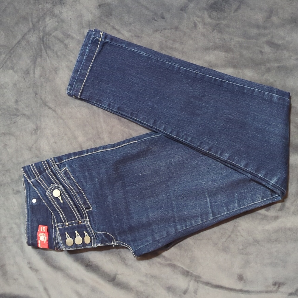 Daniela Tobler Low Rise Dark Wash Jeans, Size 24